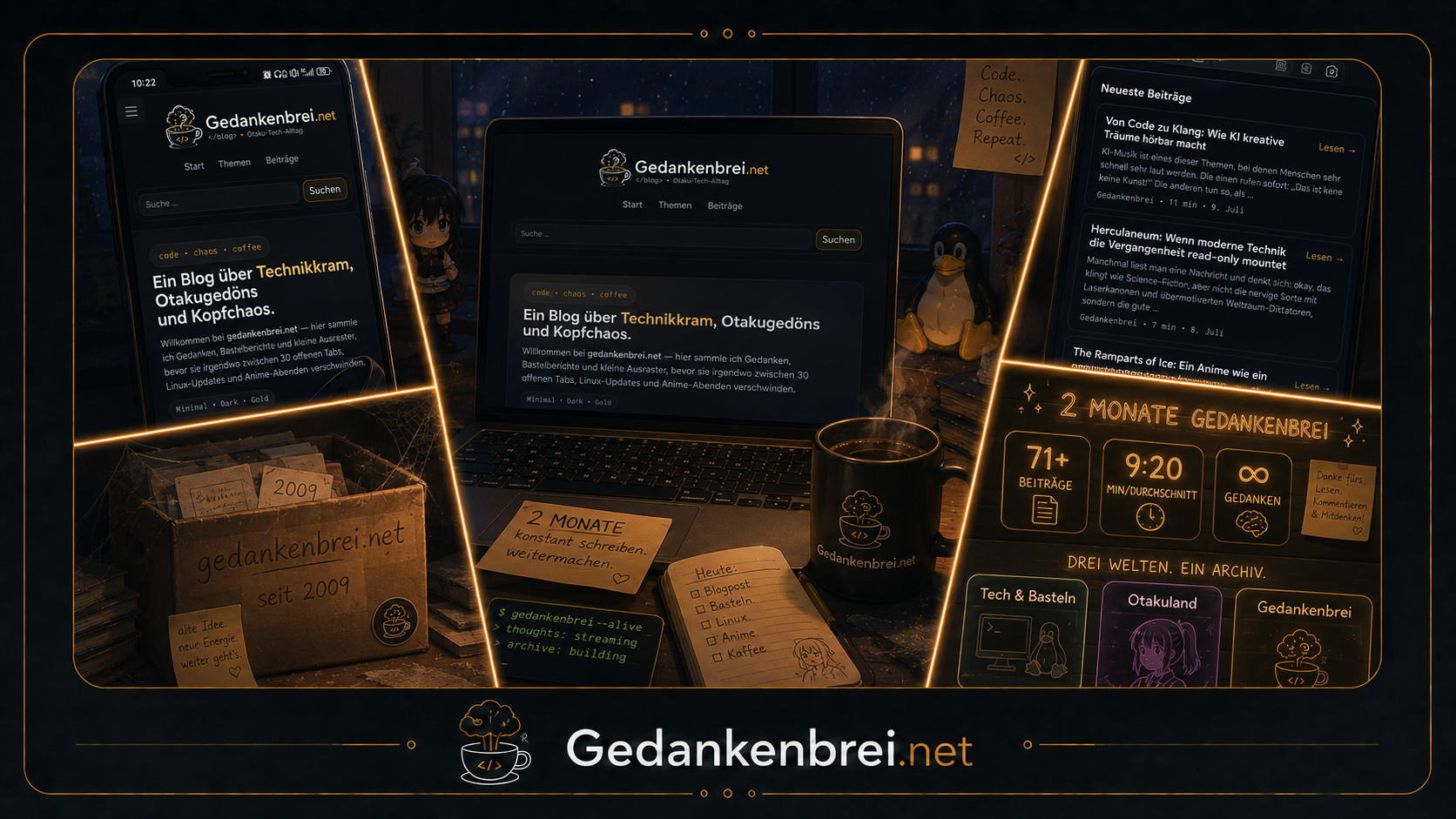 Zwei Monate Gedankenbrei: Kaffee, Chaos und plötzlich ein Archiv